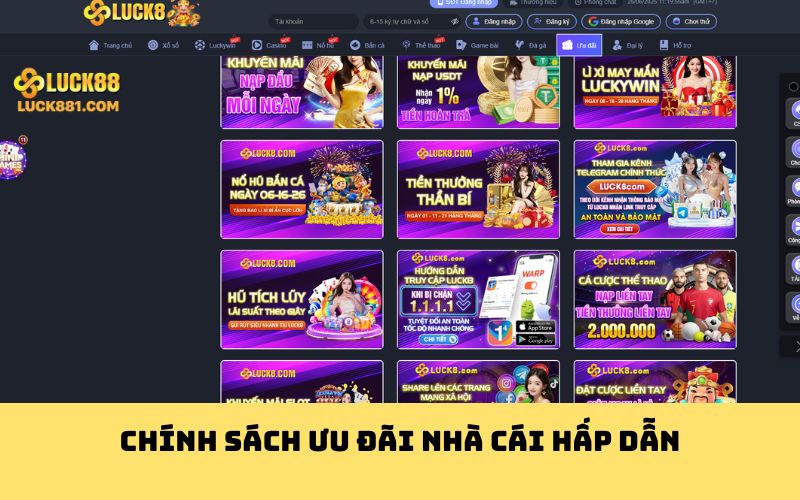Chính sách ưu đãi nhà cái hấp dẫn
